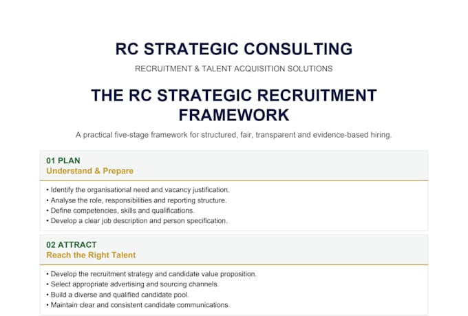create a modern staff recruitment and selection process