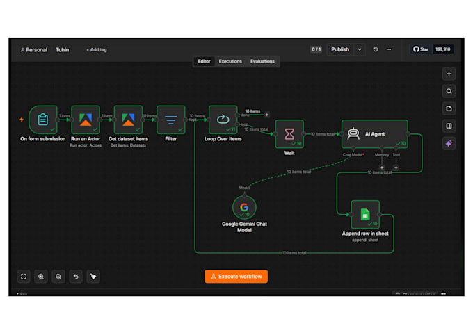 build n8n ai agent, n8n automation, n8n workflow or ai workflow automation