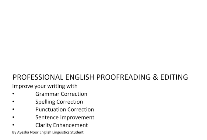 proofread and copy edit