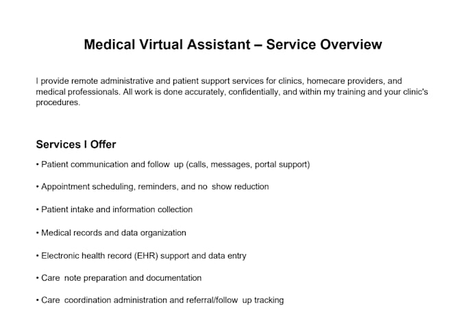 be your medical virtual assistant for patient support
