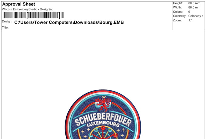 do embroidery digitizing design into dst pes jef file 1 hour