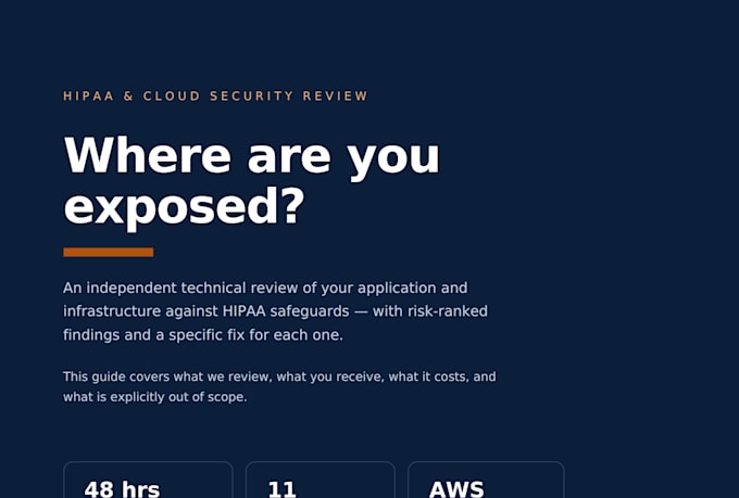audit your AWS or server setup for hipaa compliance and security gaps