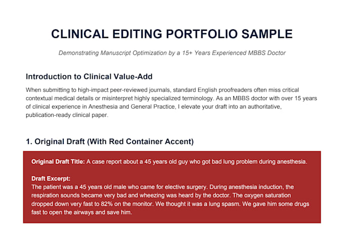 proofread and edit complex medical research papers as an mbbs doctor