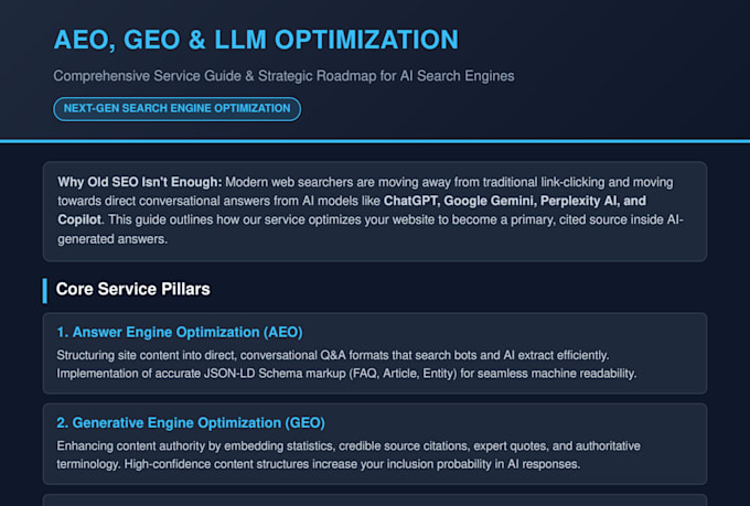 do aeo GEO and llm optimization for chatgpt and gemini