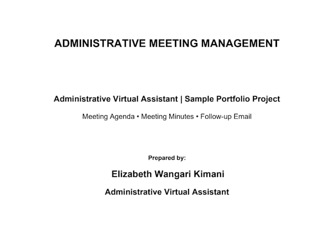 provide professional administrative virtual assistant services