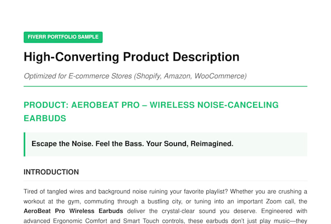 make description of e commerce products and typing work