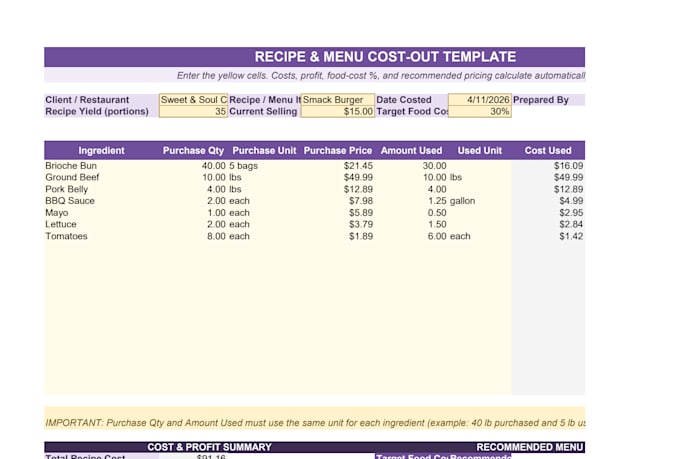 review your restaurant menu and help reduce food costs