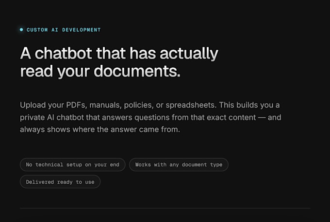 build a custom ai chatbot trained on your documents