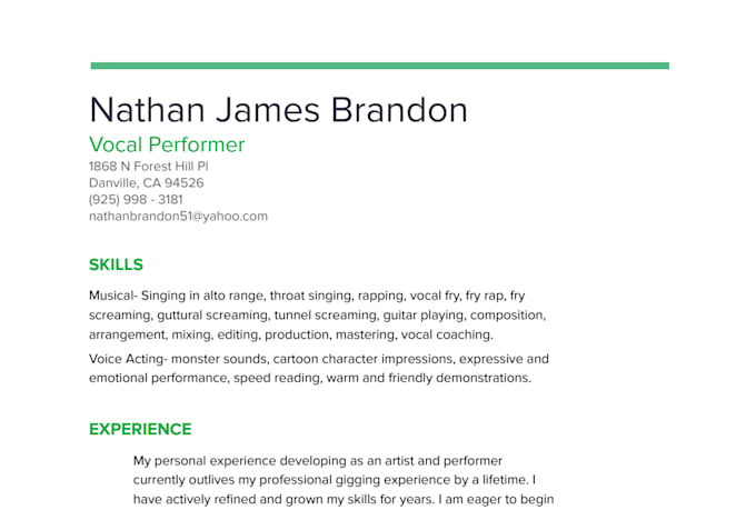 perform, record and send my vocal performances, fine tuned to your needs