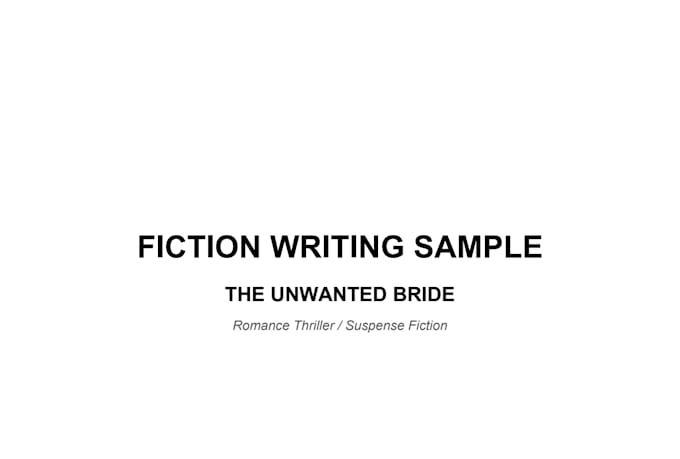 write your fiction story or novel
