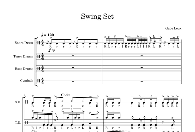 write a cadence for your marching battery