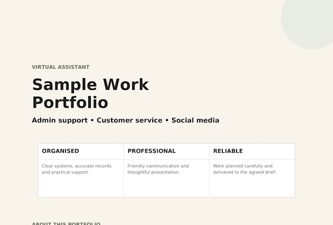 provide virtual assistant and social media support