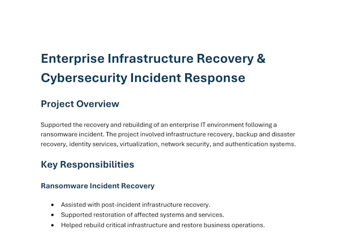 troubleshoot networks, servers, systems and IT issues