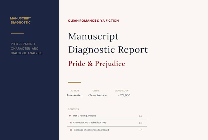 create visual manuscript diagnostic report