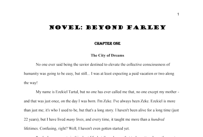ghostwrite or review your epic fantasy novel