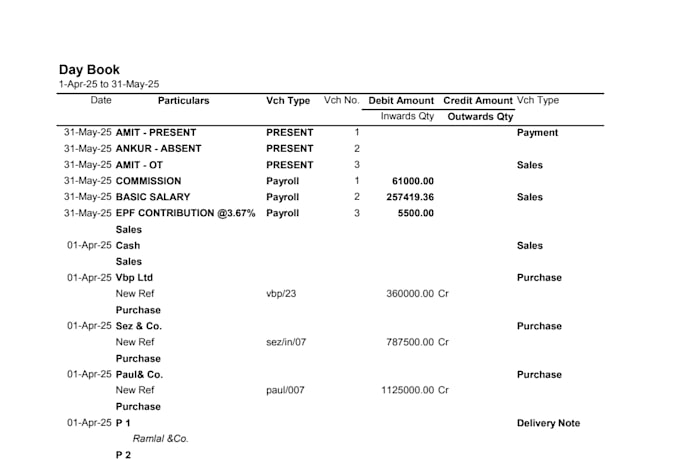 do accounting related tasks