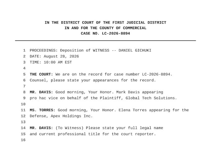 accurately transcribe legal audio
