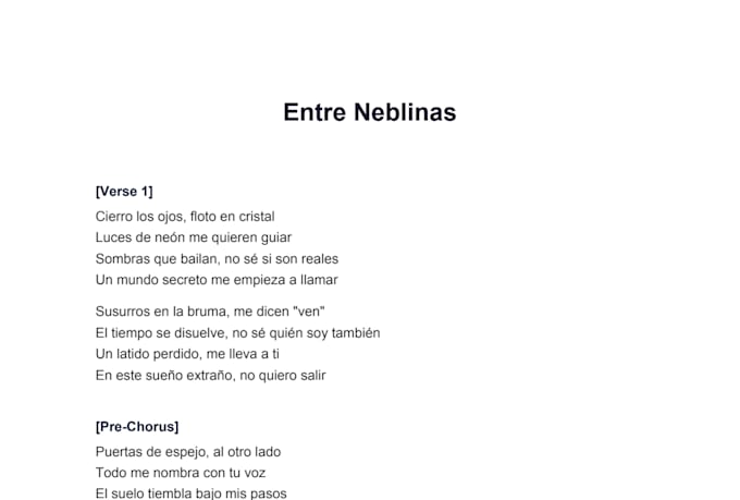 escribo letras para cualquier estilo de musica