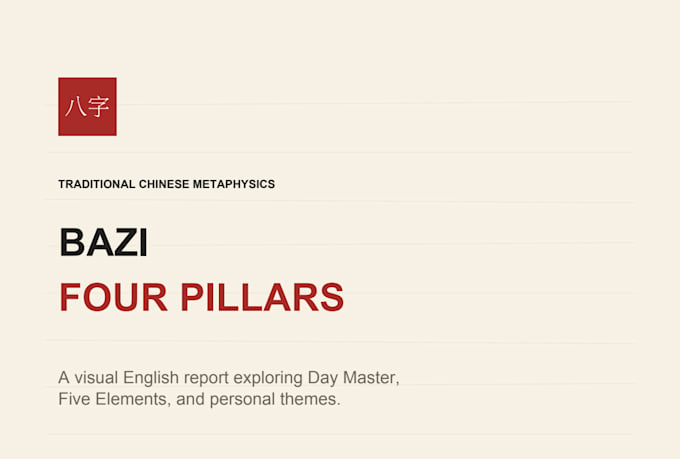 decode your bazi and five elements in a visual chinese astrology report