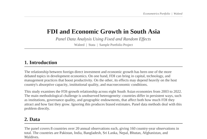 econometrics and statistical analysis using stata