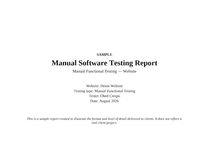 manually test your website and report bugs