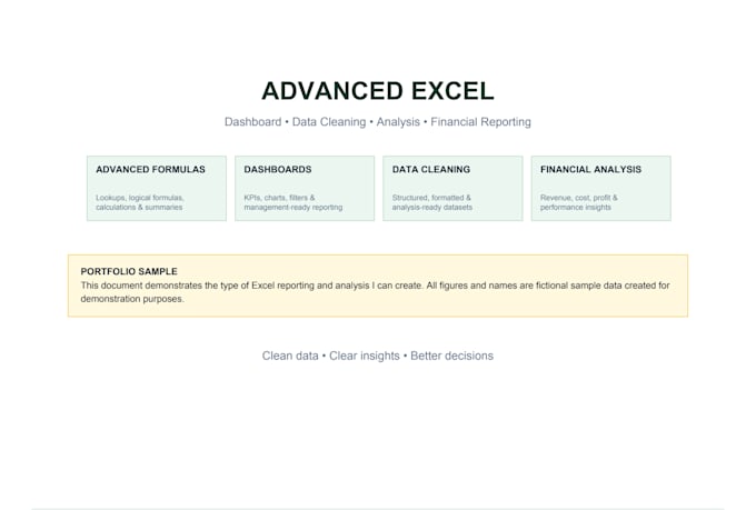 create advanced excel spreadsheets dashboards and reports