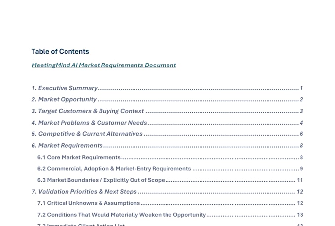 create a comprehensive evidence based mrd for your product