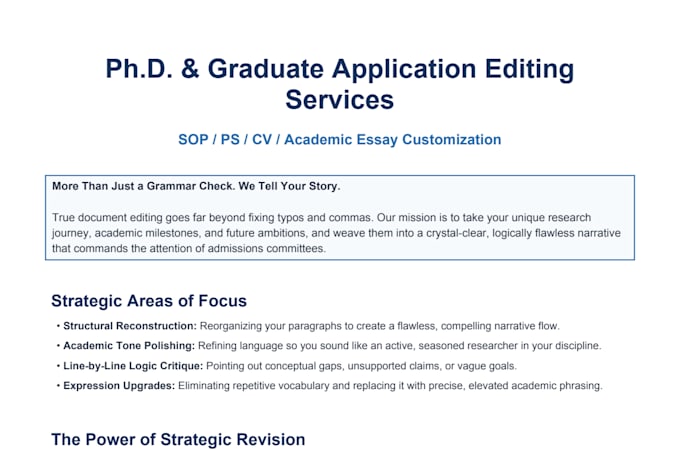 proofread your sop and CV for master and phd success