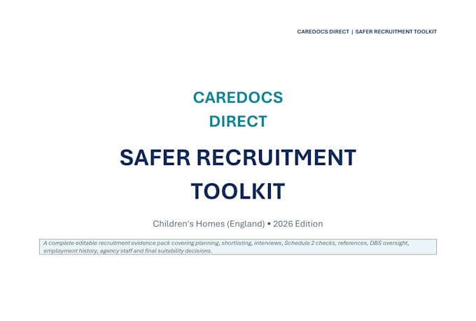 create professional care policies, procedures and bespoke documentation