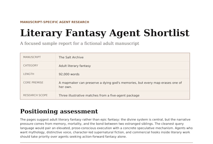 research literary agents for your manuscript