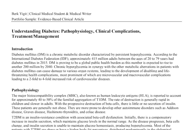 write evidence based medical and health articles
