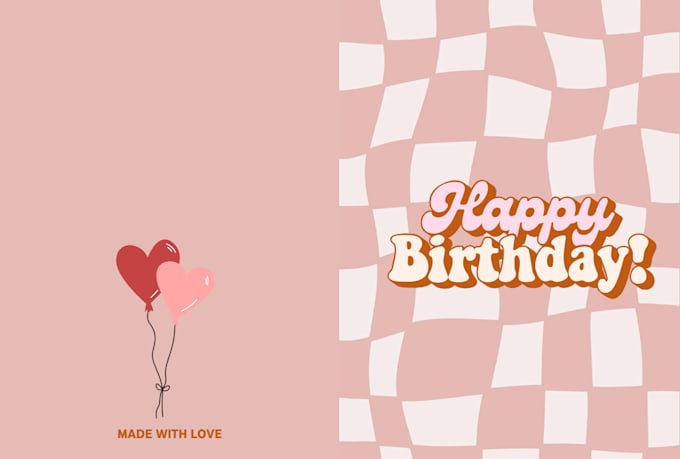 design foldable and printable birthday cards