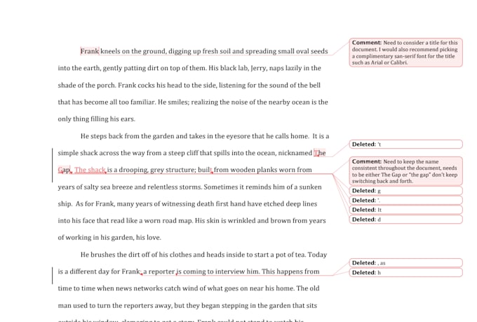 professionally proofread and copy edit your writing