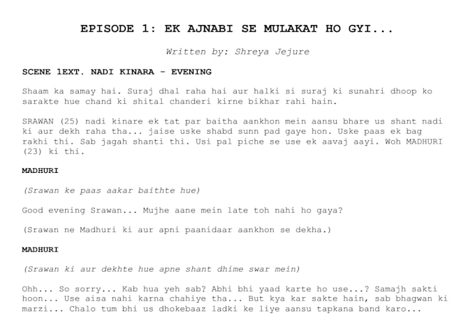 write engaging hindi and marathi scripts for web series and audio shows