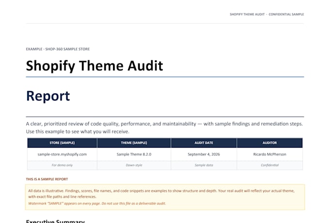 audit, fix, and modernize your shopify theme code