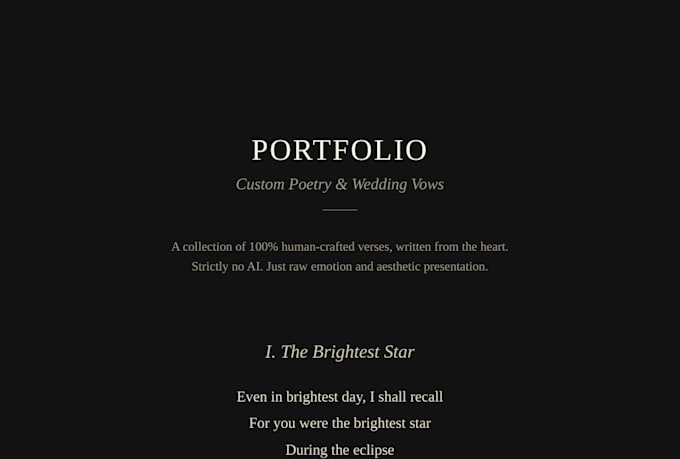 write custom emotional poetry and touching wedding vows
