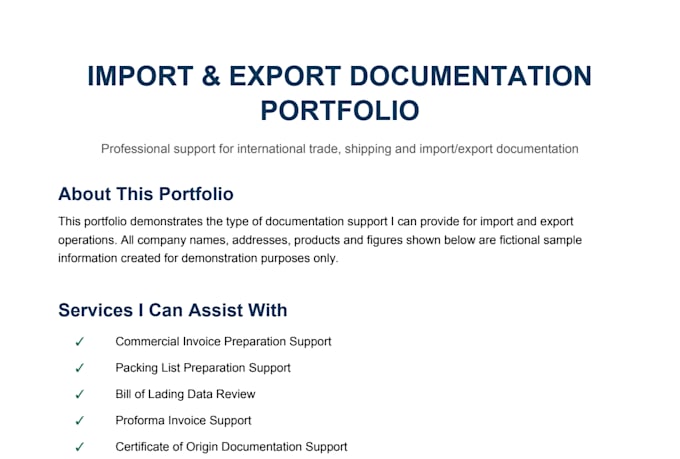 assist you with import export documentation
