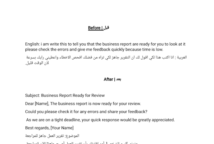 do arabic and english proofreading and editing services