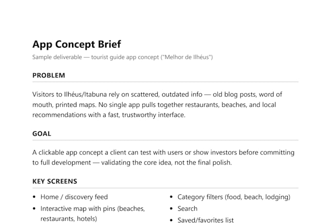 design a clickable app concept mockup for your idea