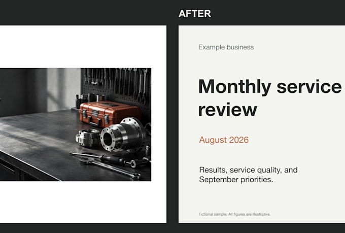 clean up and format five powerpoint slides within 24 hours
