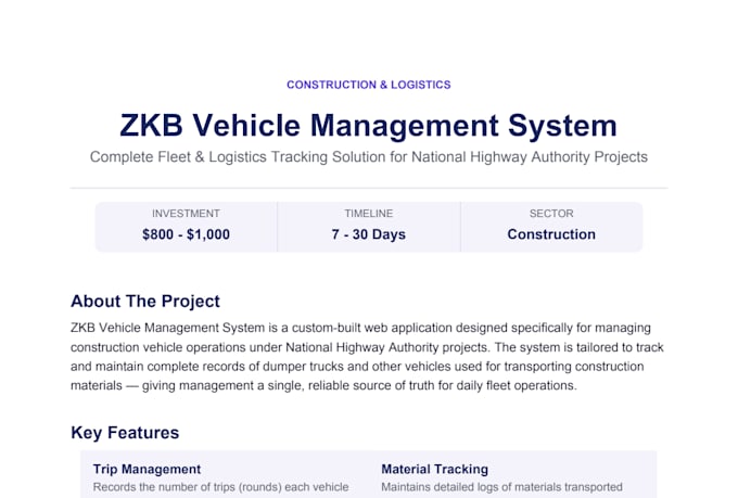 develop logistics fleet management saas web application