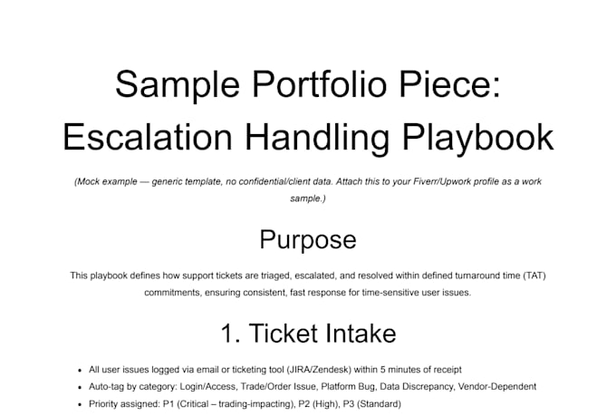 manage your customer support tickets and escalations, jira system write sops