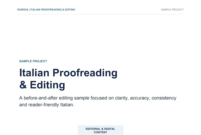 do italian proofreading and editing
