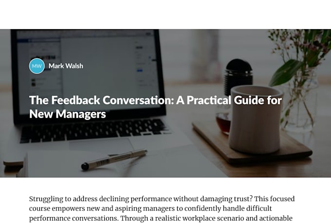 design professional training materials, workshops and courses