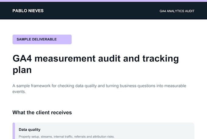 audit your ga4 analytics and create a prioritized measurement plan