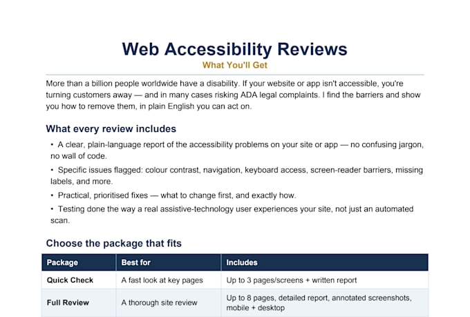 review your website or app for accessibility and ada compliance