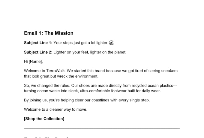 write e commerce email copywriting for your brand