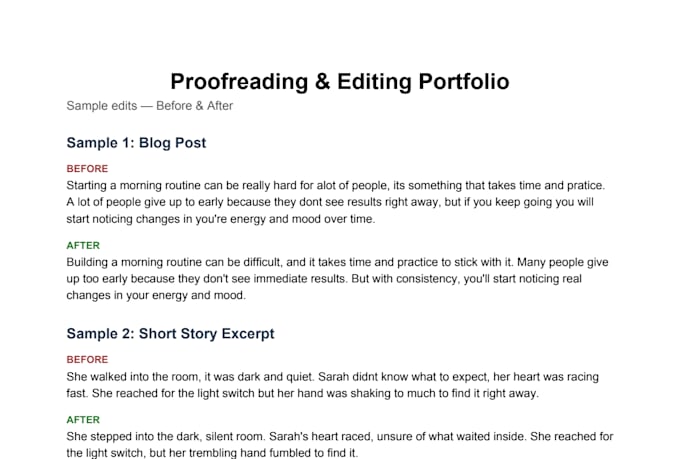proofread and edit your writing and grammar