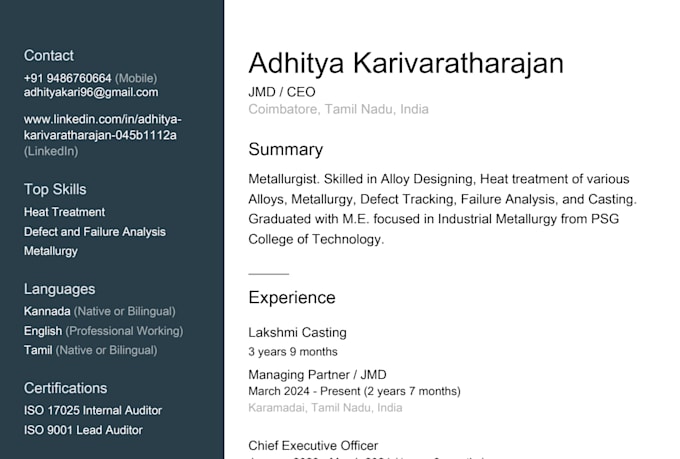 support in technical consultancy and report writing