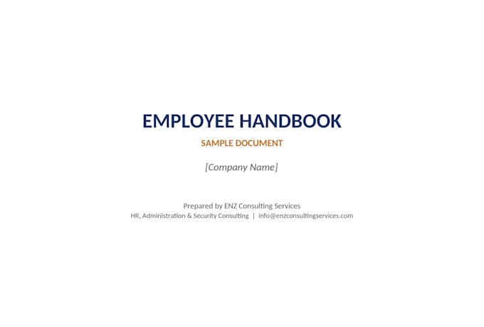 create employee handbook and HR policy documents